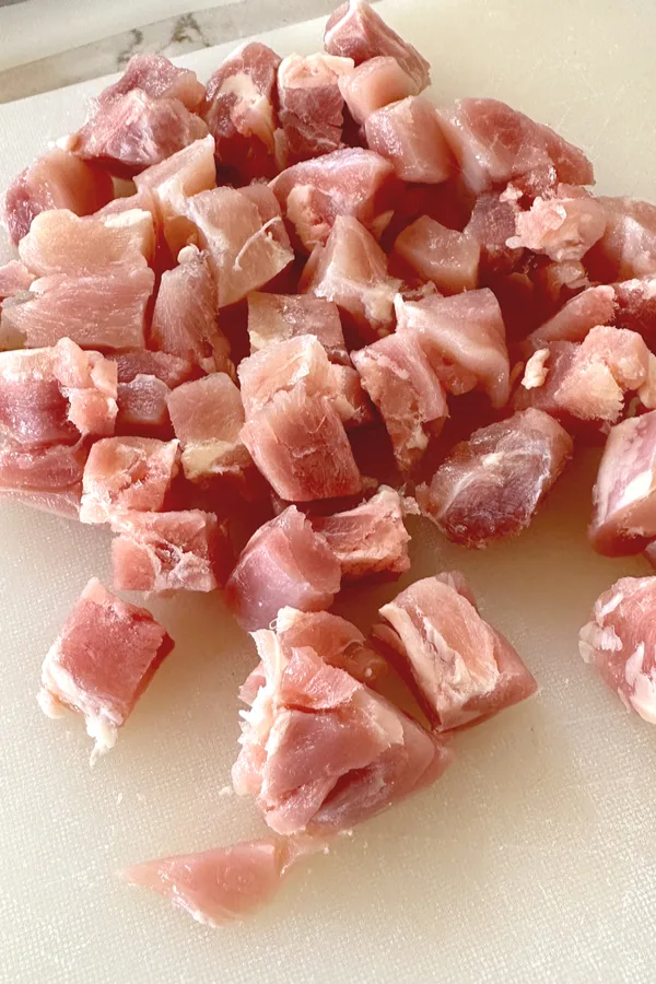 diced chicken thighs 