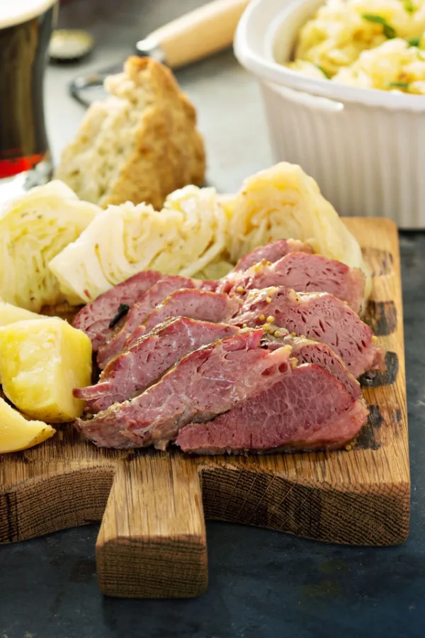 boiled corned beef sliced