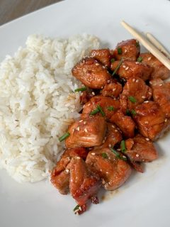 honey garlic salmon bites