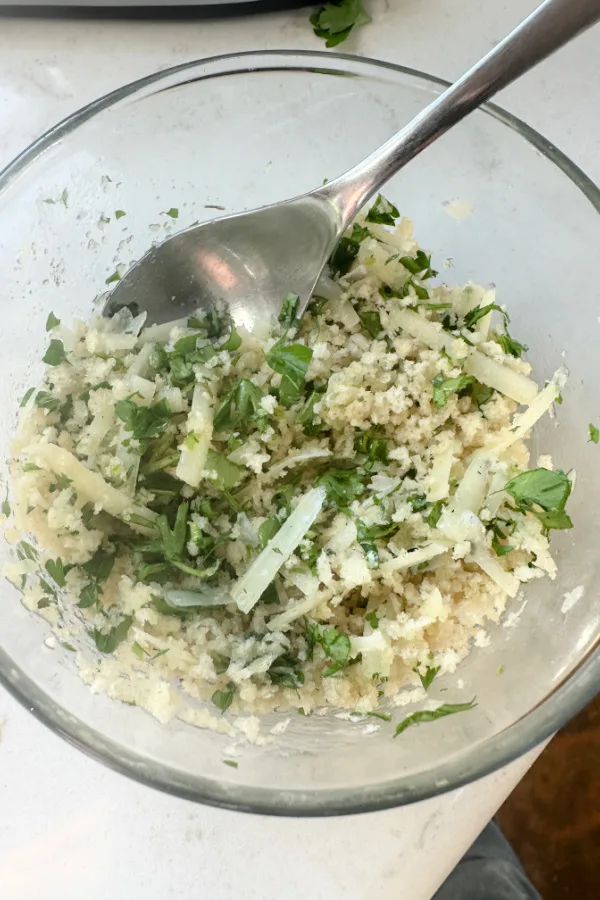Panko and Parmesan topping