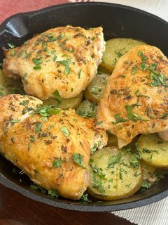 skillet roasted chicken and potatoes