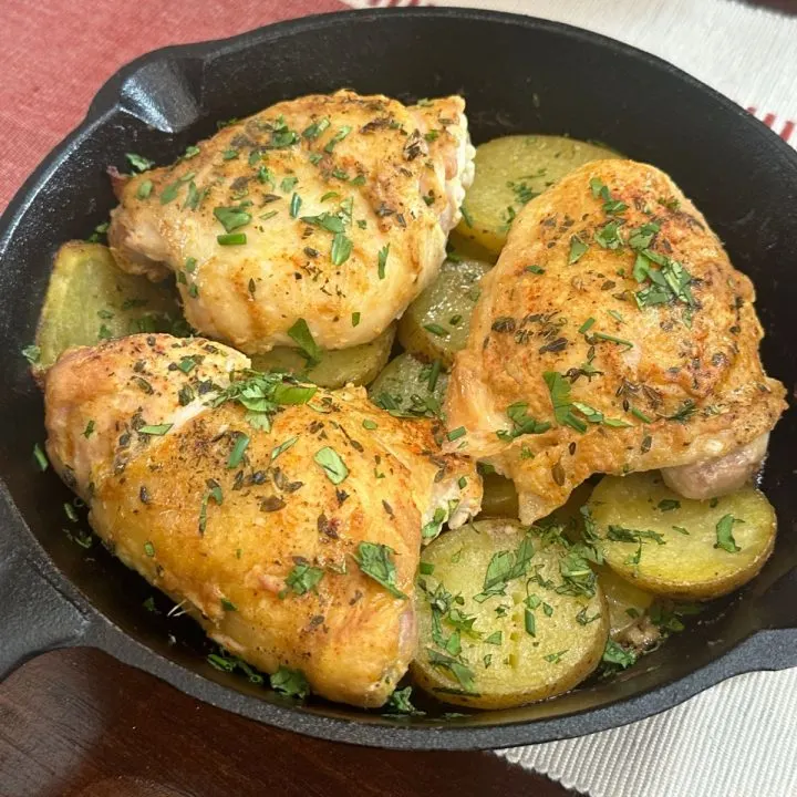 skillet roasted chicken and potatoes