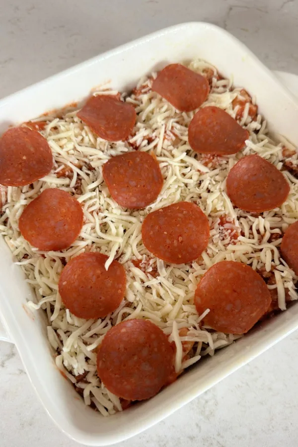 unbaked bubble up pizza casserole