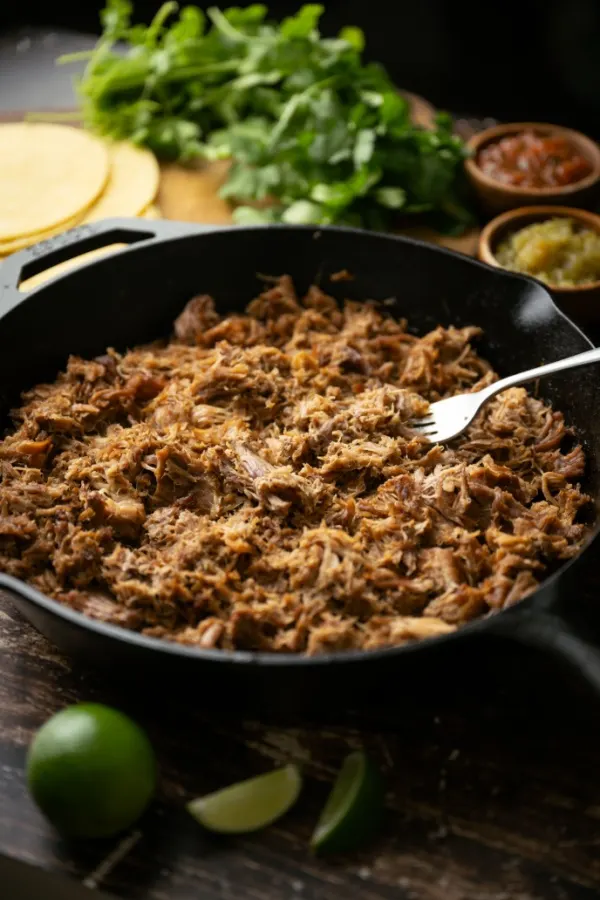 carnitas in skillet