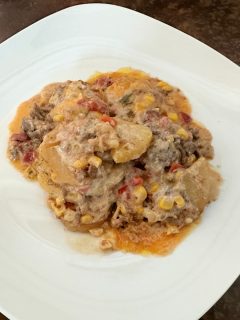 crock pot ground beef and potato casserole