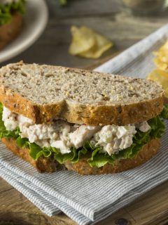 homemade chicken salad sandwich