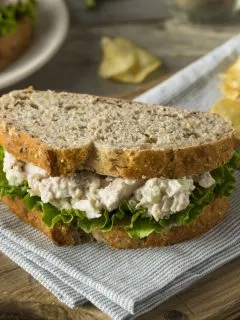 homemade chicken salad sandwich