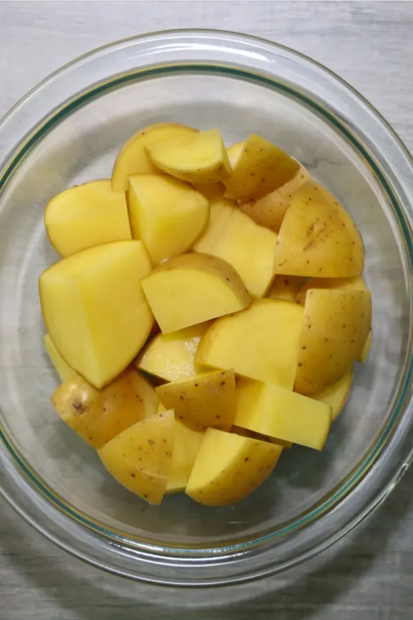 quartered Yukon gold potatoes