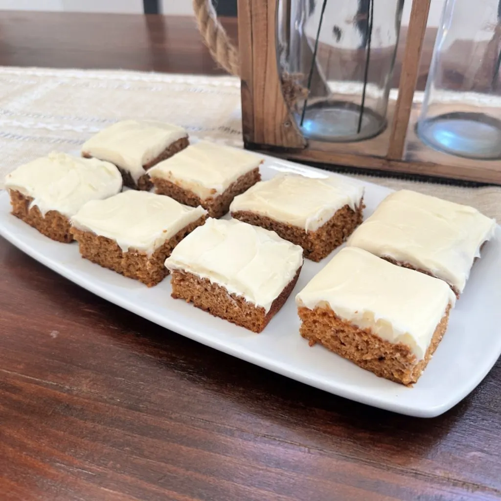 pumpkin bars with cream cheese icing 