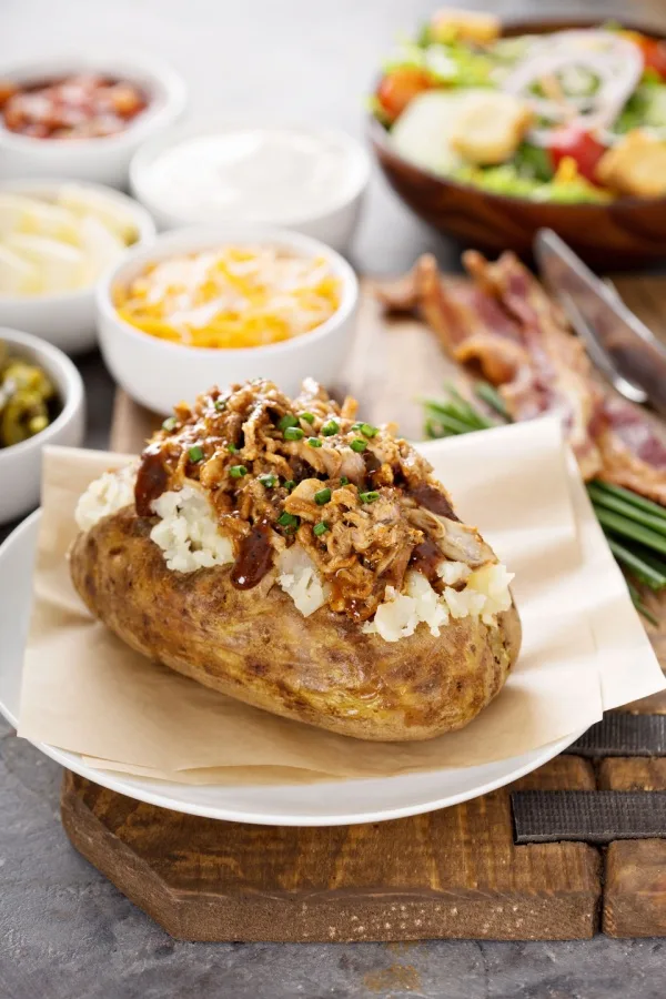 bbq pulled pork baked potato