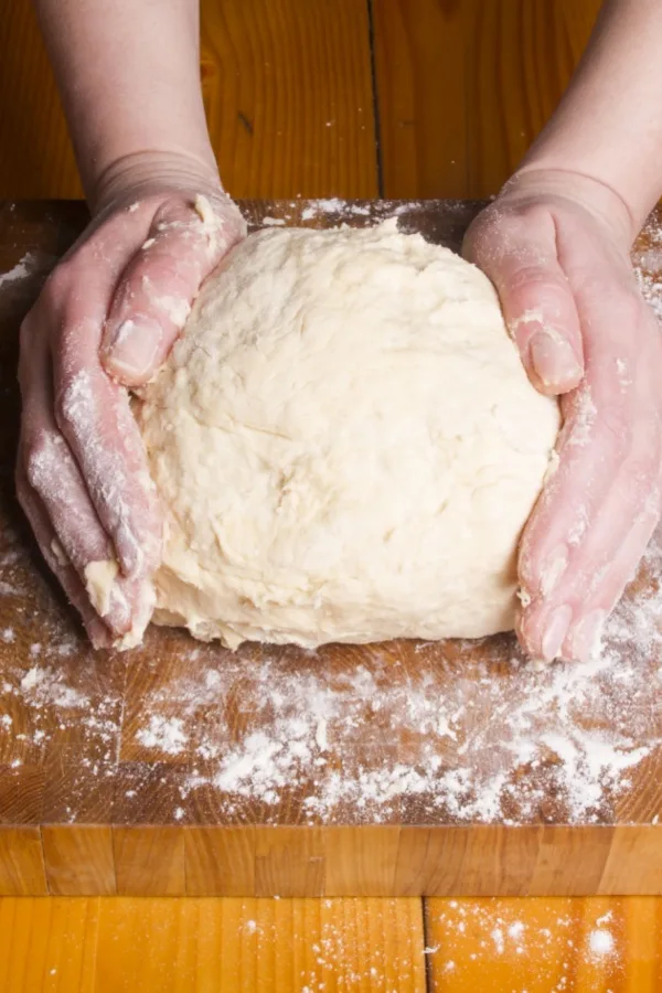 making bread dough
