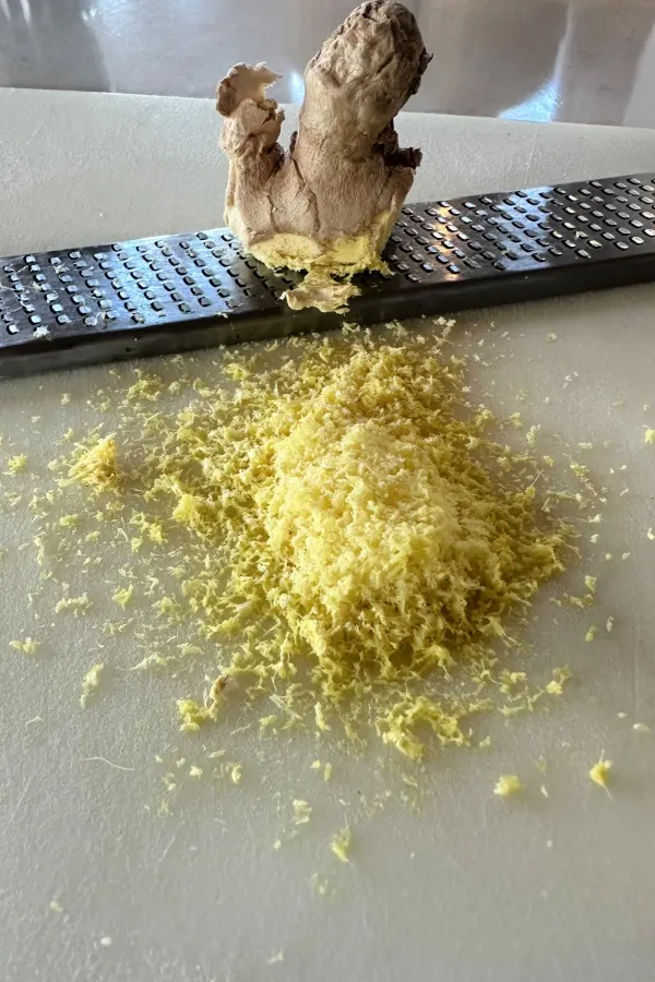 grating ginger