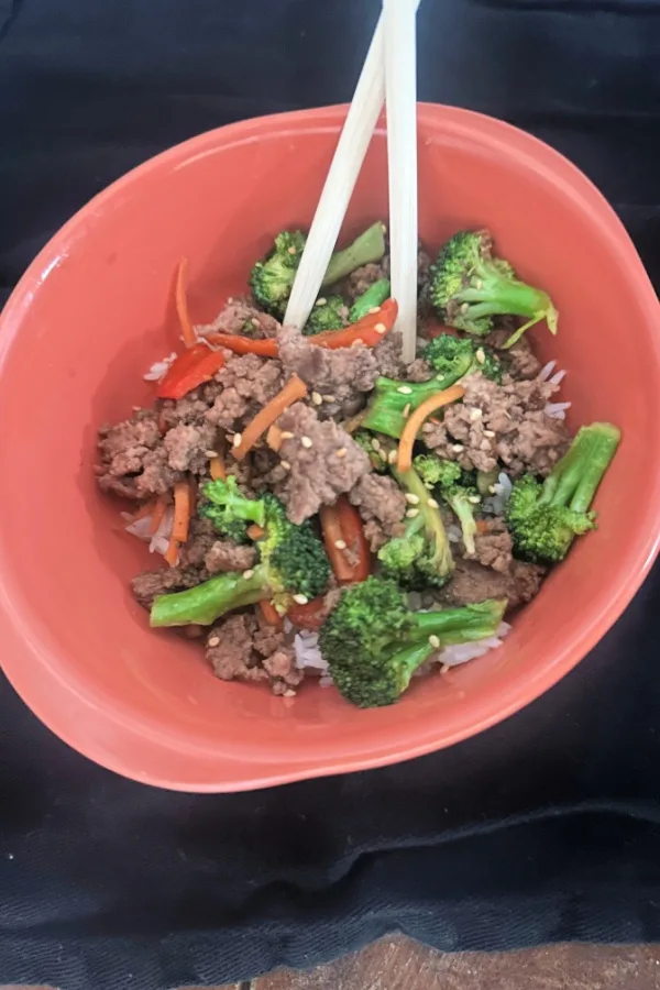 ground beef teriyaki bowl