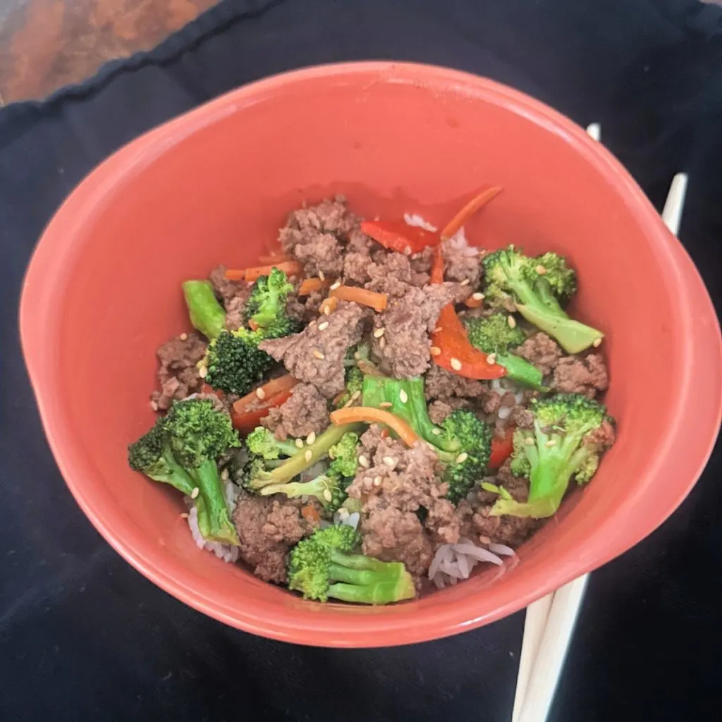 ground beef teriyaki bowl