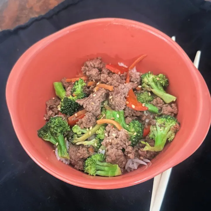 ground beef teriyaki bowl