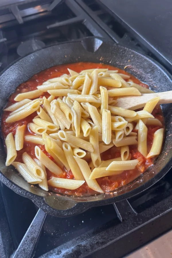 penne pasta in tomato sauce 