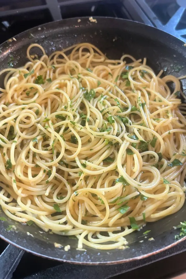 scampi noodles and sauce