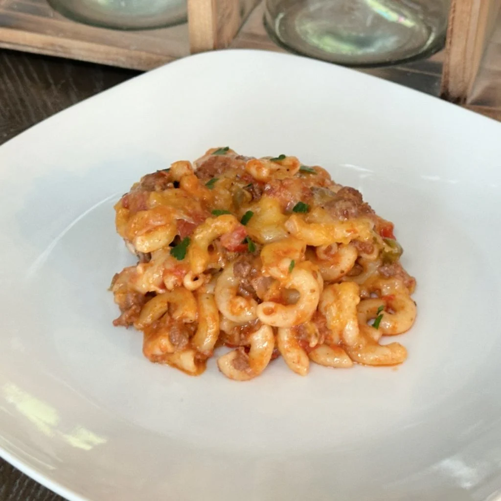 Johnny Marzetti Casserole for two