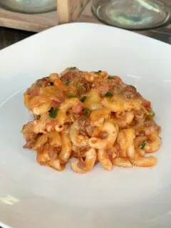 Johnny Marzetti Casserole for two
