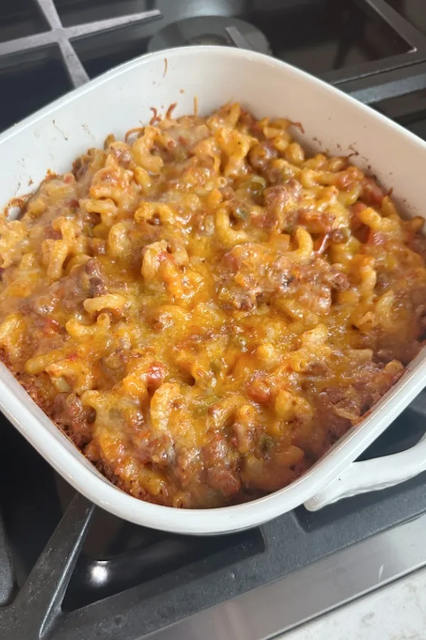 Johnny Marzetti Casserole for two