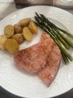 baked orange glaze ham steak