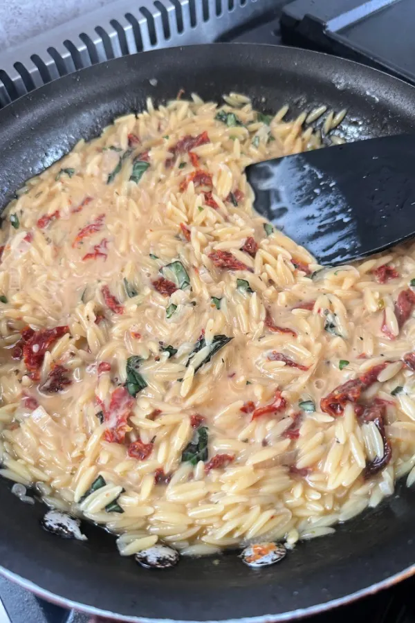 pasta cooked in heavy cream