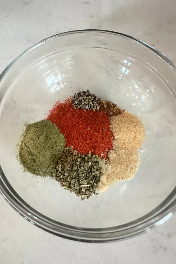 spices in glass container