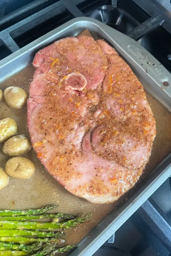 baked ham steak