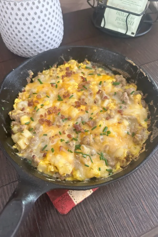 sausage egg and cheese Farmer's breakfast