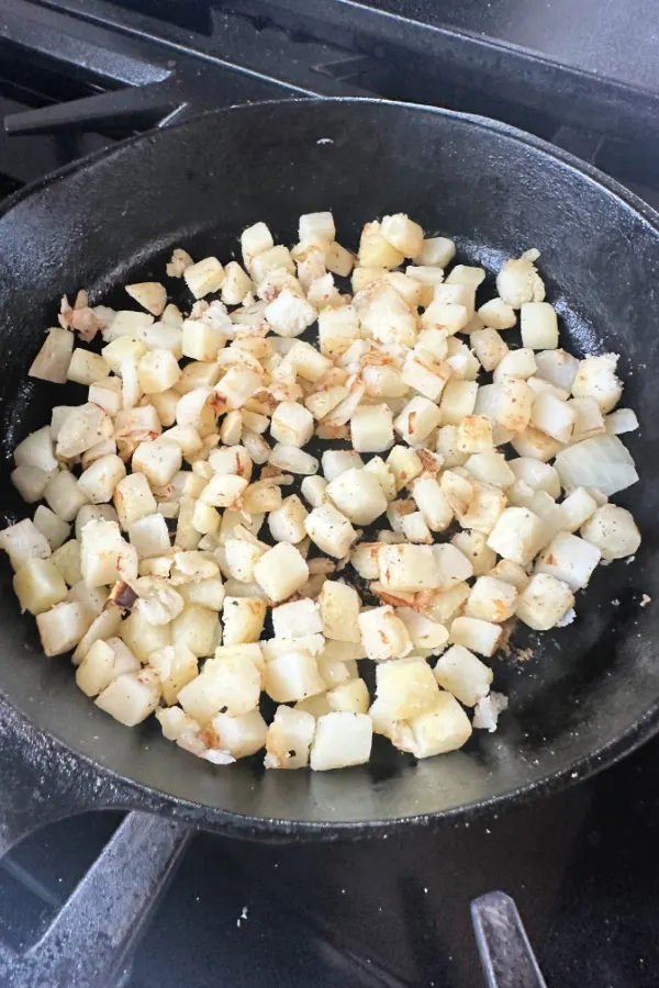 fried potatoes in skillet