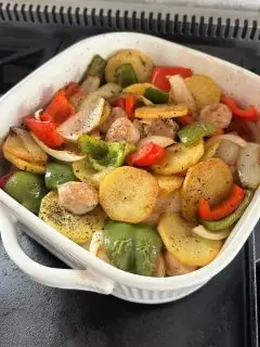 sausage and potato bake