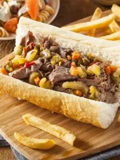 Italian beef sandwich - roast beef