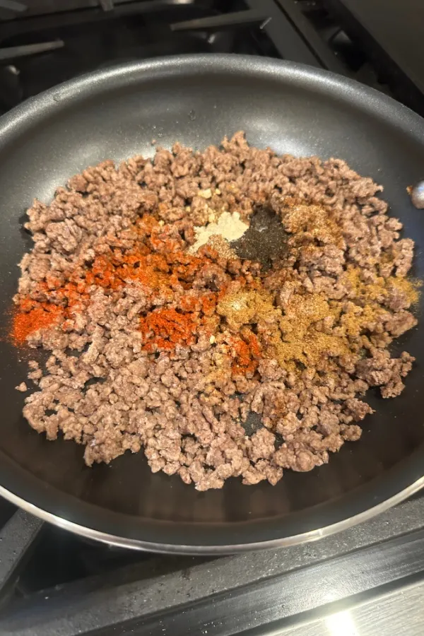 ground beef and seasonings