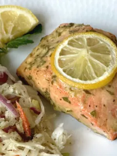 honey mustard salmon dinner