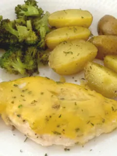 sheet pan chicken breast dinner