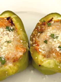 chicken Parmesan stuffed peppers