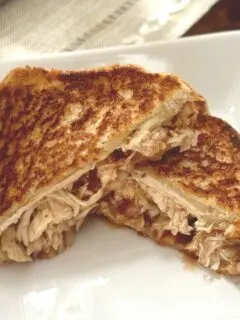 barbecue chicken grilled cheese sandwich