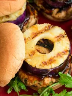 ground turkey Hawaiian burger
