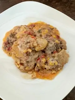 crock pot ground beef and potato casserole