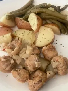crock pot sausage potatoes green beans dinner